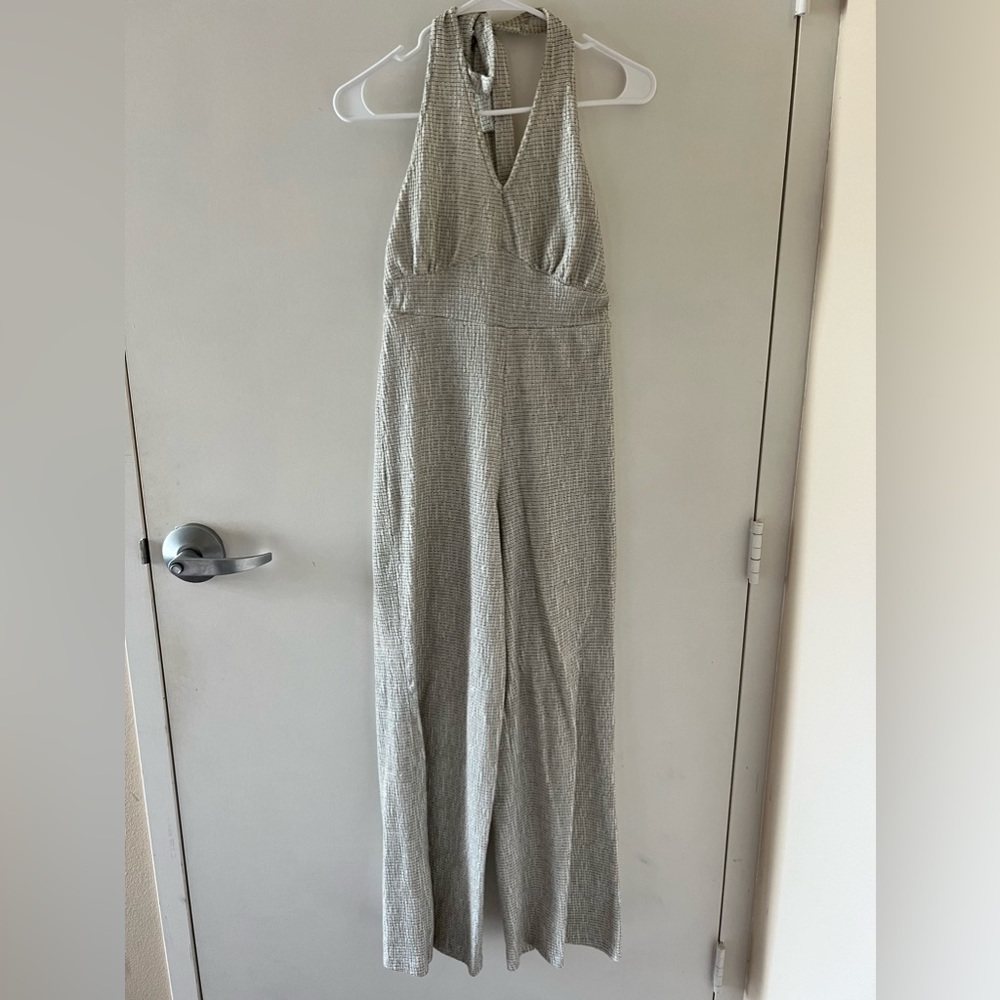 White halter romper